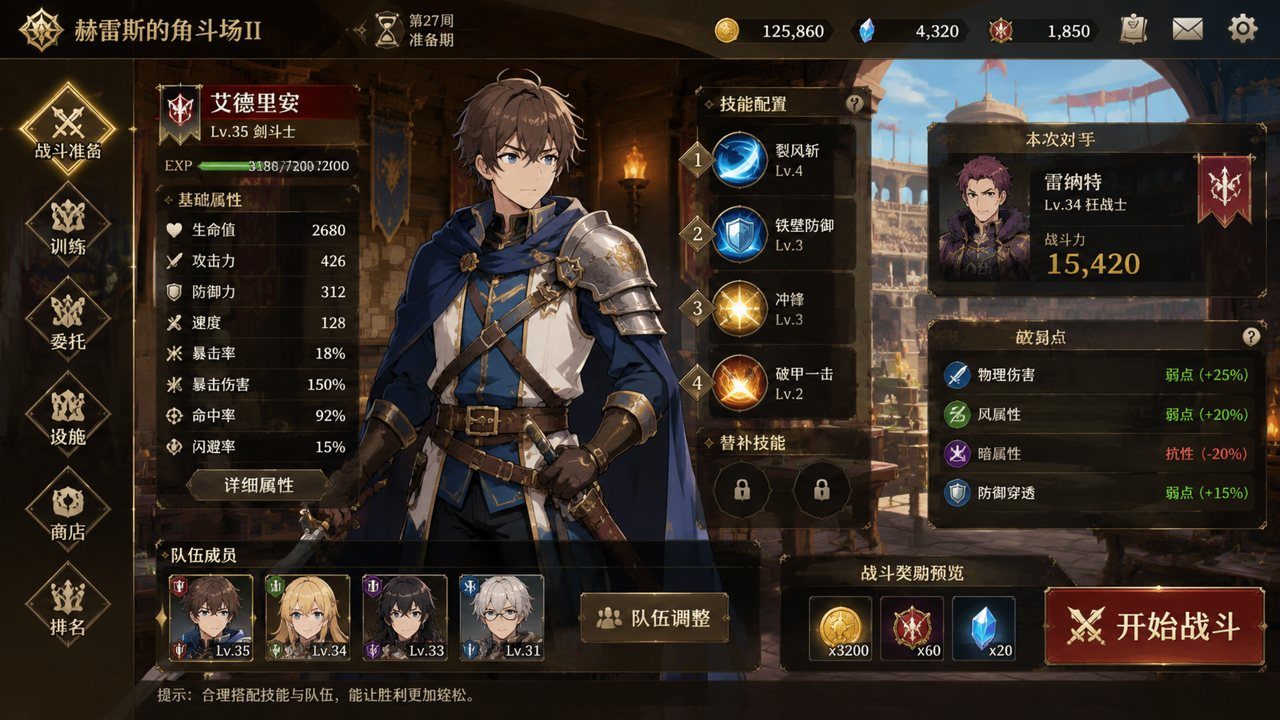 赫雷斯的角斗场Ⅱ 操作界面 资料图 3